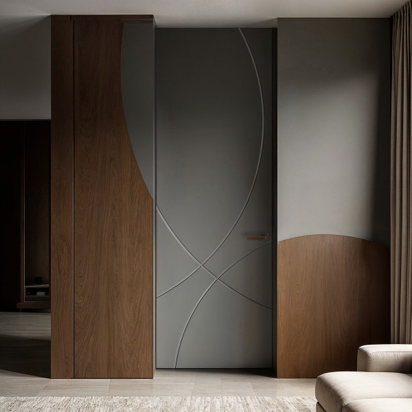 Puerta suelo a techo lacada modelo Barcelona