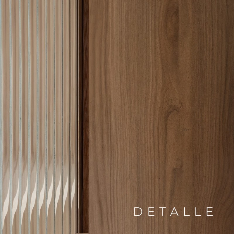 Puerta suelo a techo madera lisa Airi