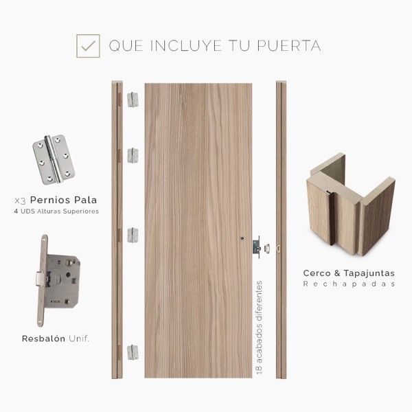 Puerta suelo a techo madera Alpha