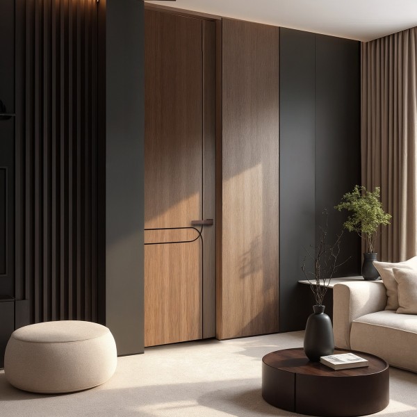 Puerta suelo a techo madera Alpha 2