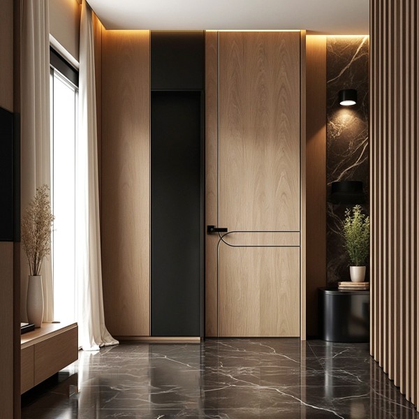 Puerta suelo a techo madera Alpha