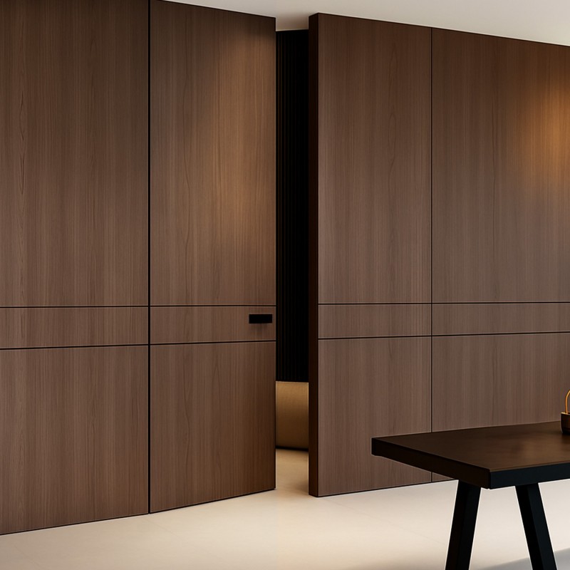 Puerta suelo a techo enrasada a...