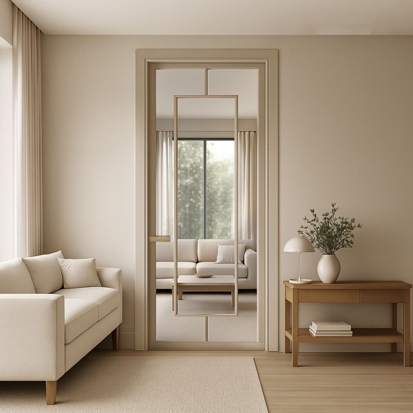 Puerta Interior con cristal Lacada Modelo Ainara