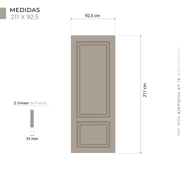 Puerta corredera guía oculta Lacada Danira