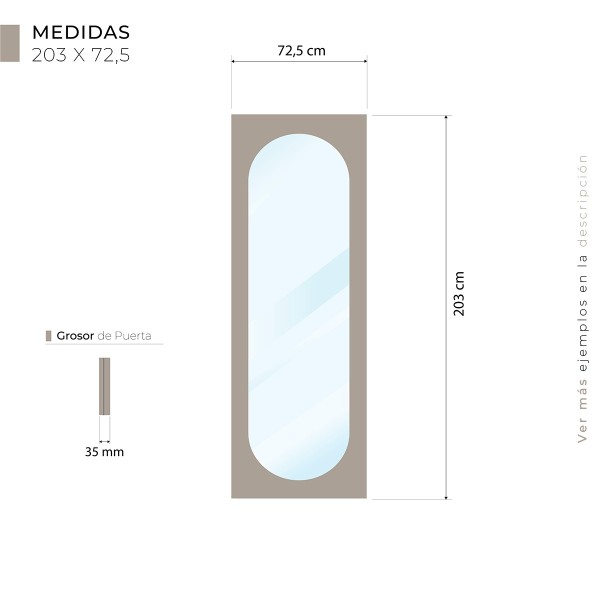 Puerta corredera con faldón Lacada Redo cristal
