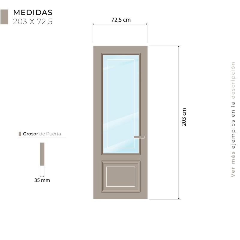 Puerta Interior Lacada Modelo Angelo 1V