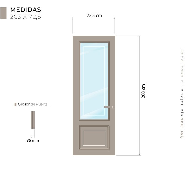 Puerta Interior Lacada Modelo Angelo 1V
