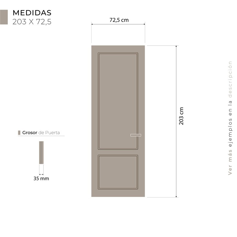 Puerta Interior Blanca Modelo Laris