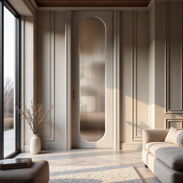 Puerta Corredera hasta el Techo Lacada Redo Vidrio