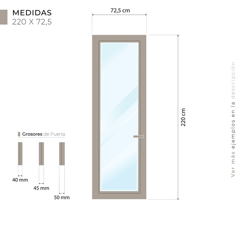 Puerta suelo a techo madera Bombai...