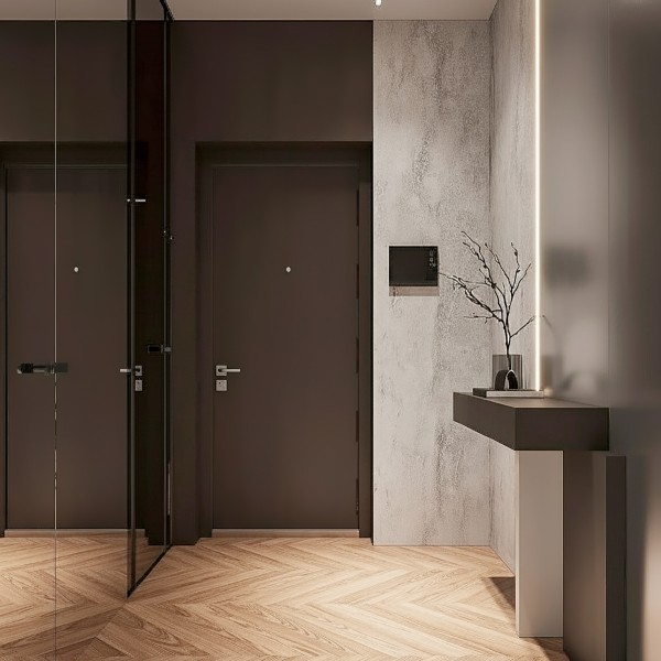 Puerta Blindada Roble + Lacada modelo a elegir