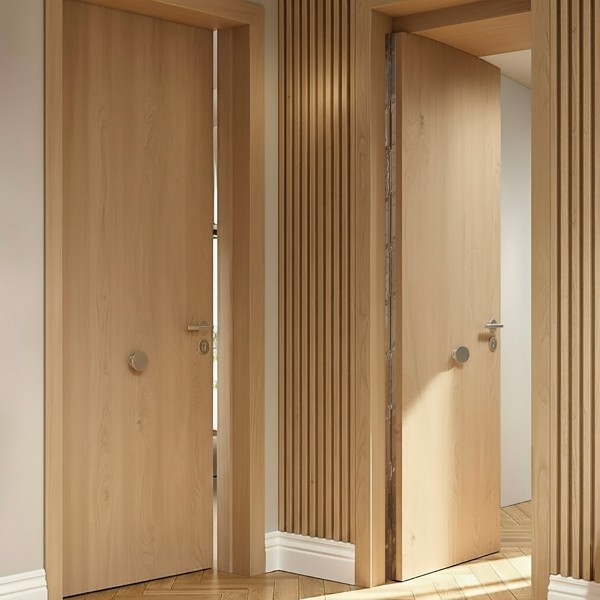 Puerta Blindada Roble + Lacada modelo a elegir