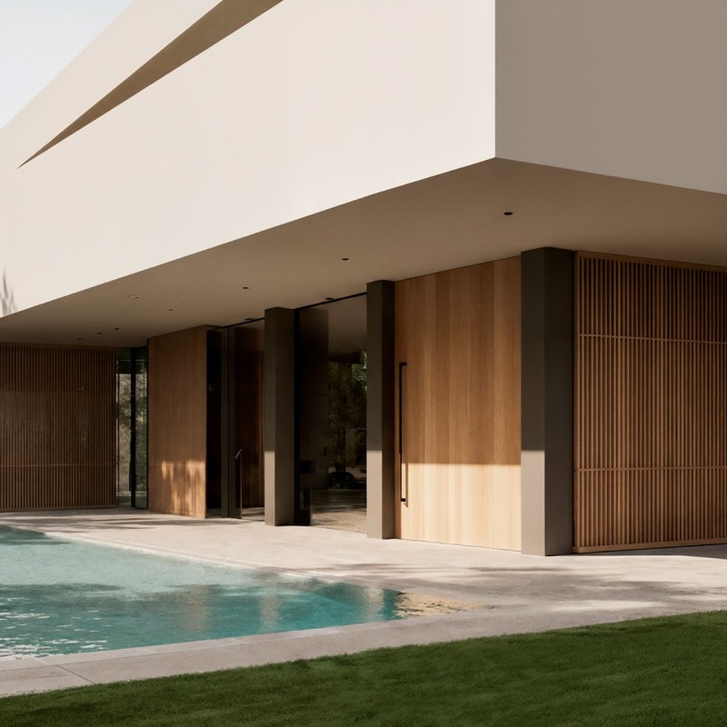 Puerta exterior madera Lisa