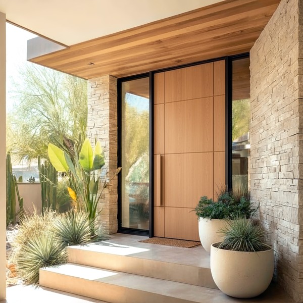 Puerta exterior madera Brown