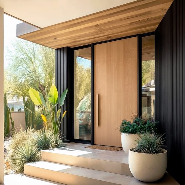 Puerta exterior madera Lisa