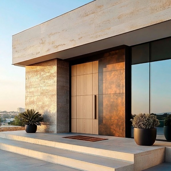 Puerta exterior madera Brown