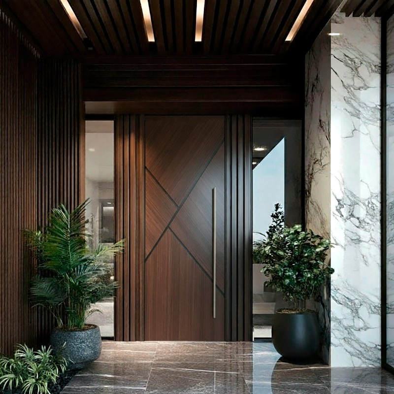 Puerta exterior madera Ava