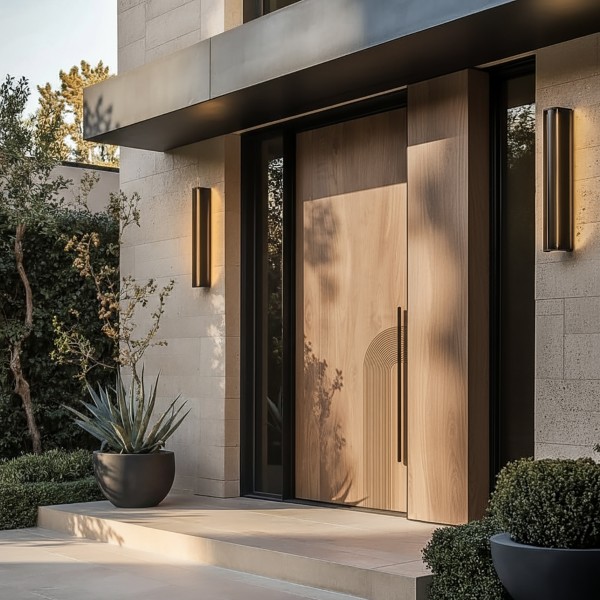 Puerta exterior madera Arco