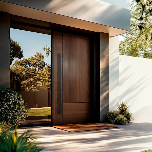 Puerta exterior madera Sol