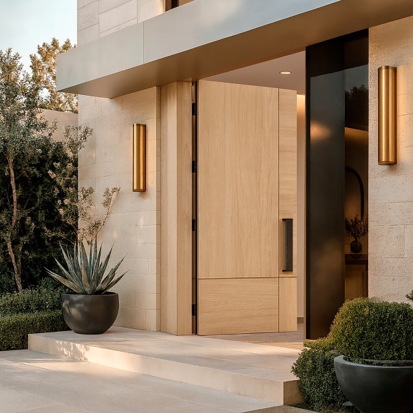 Puerta exterior madera Sol