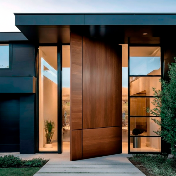 Puerta exterior madera Sol