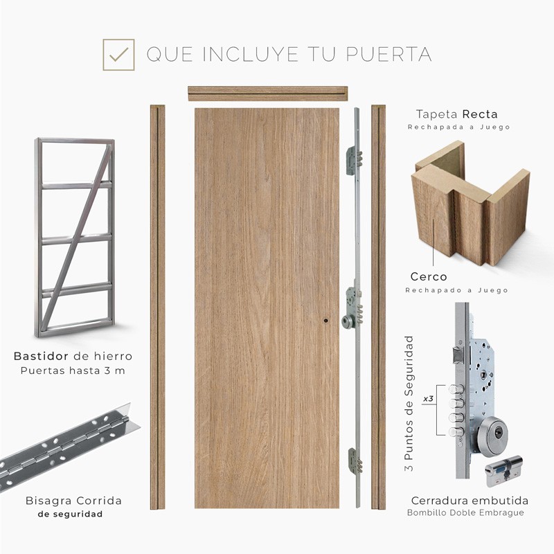 Puerta exterior madera Harper