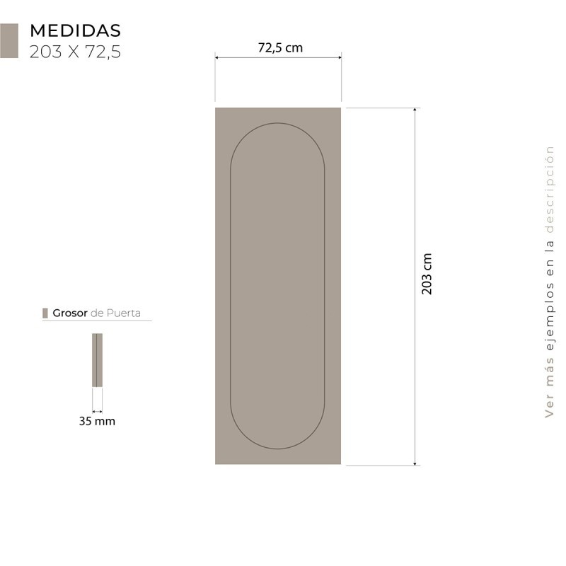 Puerta corredera con faldón Lacada Redo