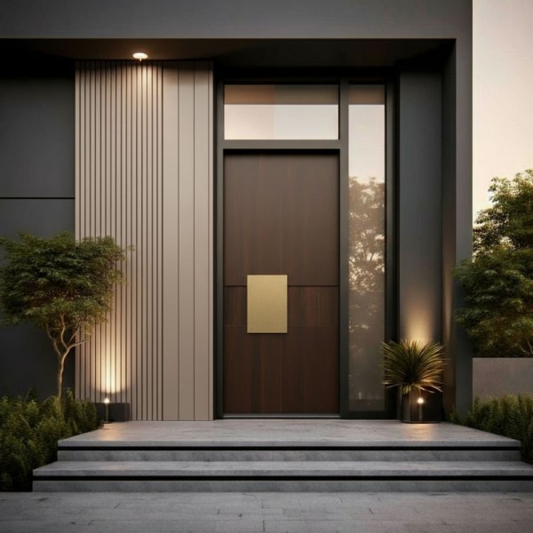 Puerta exterior madera Clave