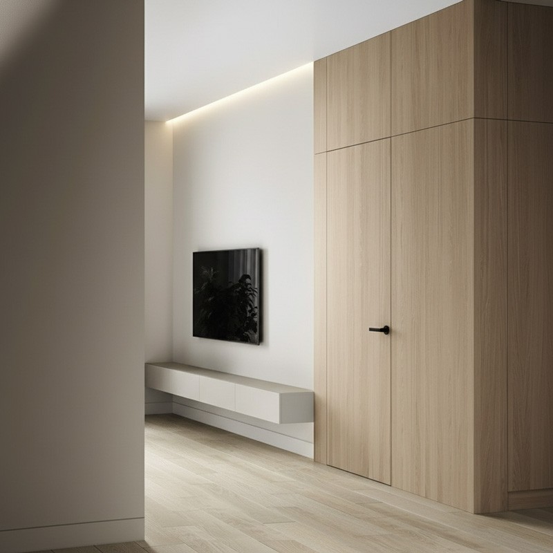 Puerta suelo a techo enrasada a...