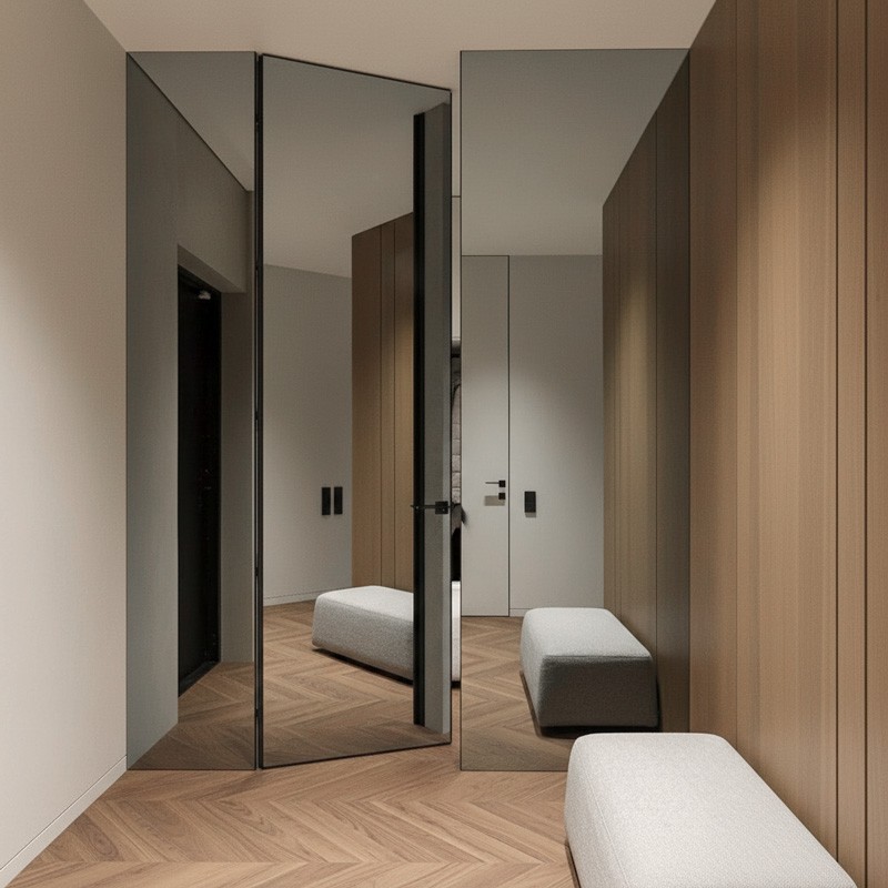 Puerta suelo a techo enrasada a...