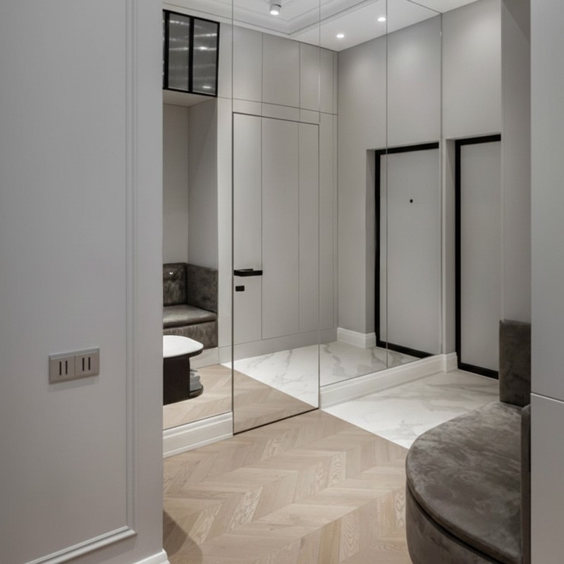 Puerta suelo a techo enrasada a...