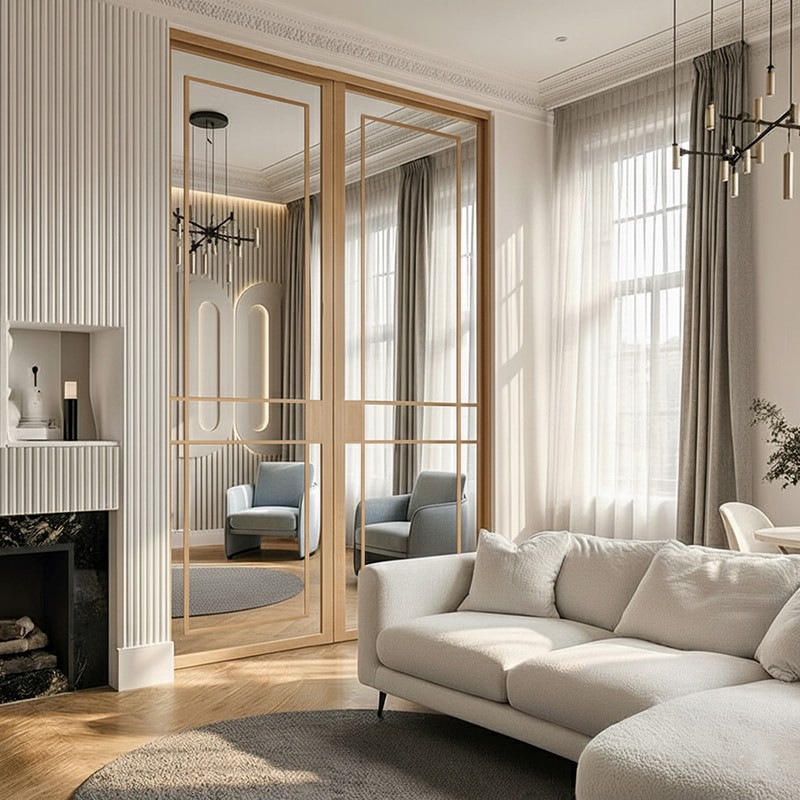Puerta japonesa suelo a techo...