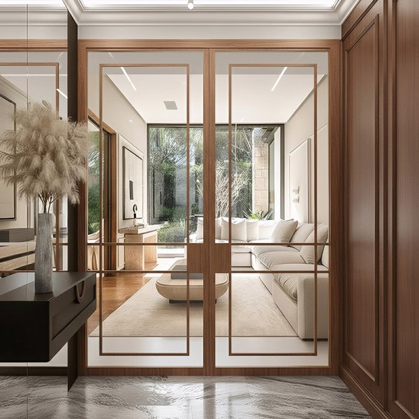 Puerta japonesa suelo a techo abatible Meisler madera