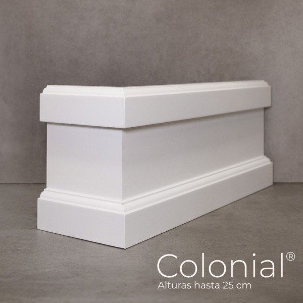 Rodapié Blanco Lacado modelo Colonial® (opción color Ral)