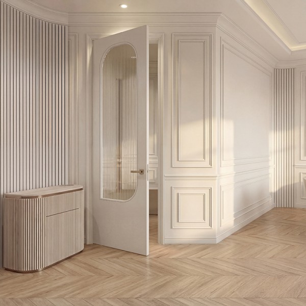 Puerta Interior con Cristal Lacada Minerva 2