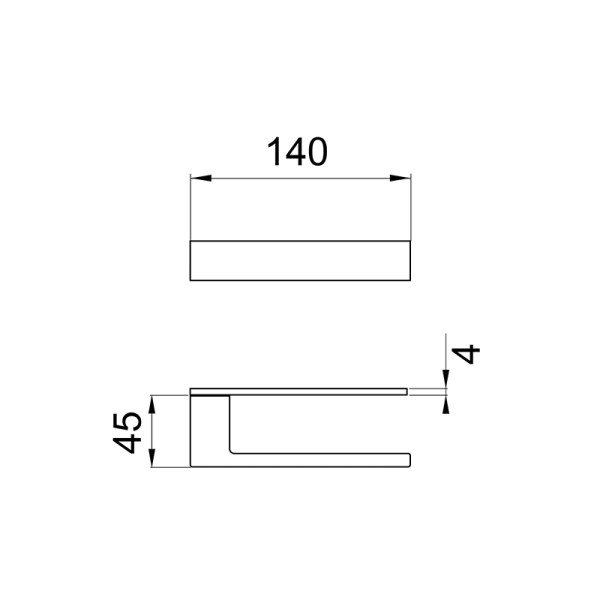 Manilla de placa horizontal con bocallave de serreta (In)finito DND Handles