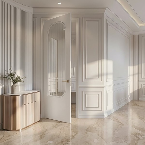 Puerta Interior con Cristal Lacada Minerva
