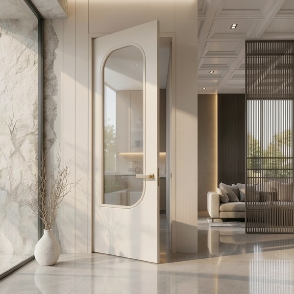 Puerta Interior con Cristal Lacada Minerva