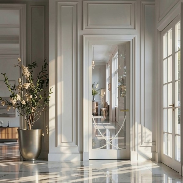 Puerta Interior con Cristal Lacada Aiden