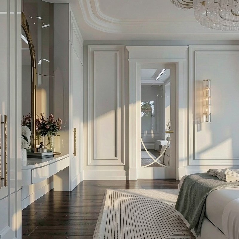 Puerta Interior con Cristal Lacada Aiden
