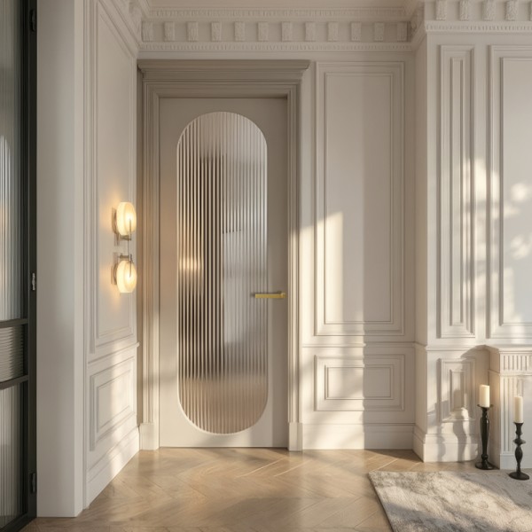 Puerta de Interior con Cristal Lacada Modelo Redo 2