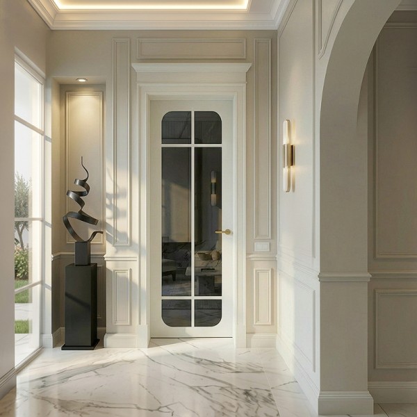 Puerta Interior con Cristal Lacada Inca