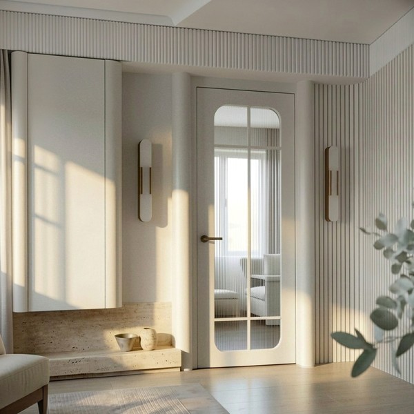 Puerta Interior con Cristal Lacada Inca