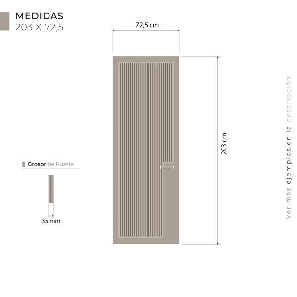 Puerta Interior Blanca Modelo Gea
