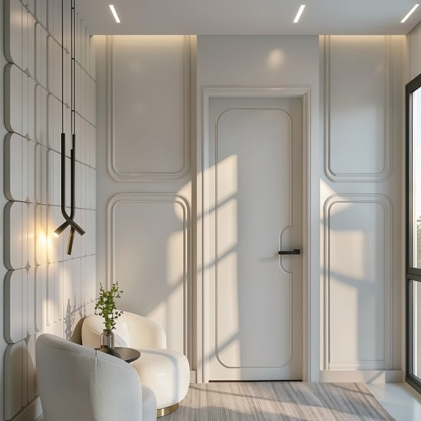 Puerta Interior Blanca Lacada Modelo Nexus