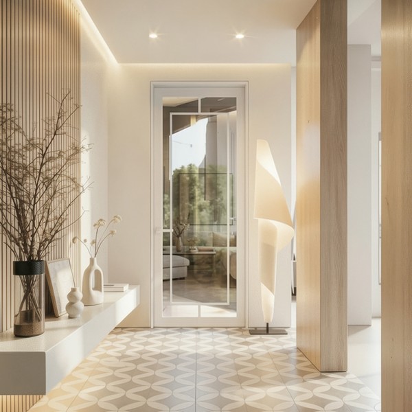 Puerta Interior con cristal Lacada Modelo Ainara