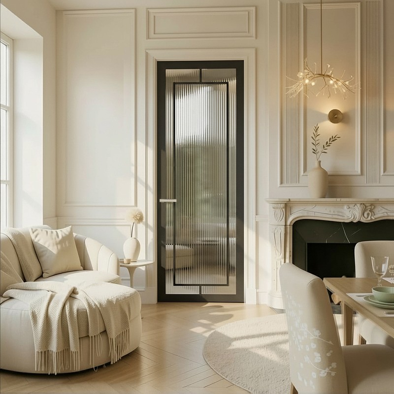 Puerta Interior con cristal Lacada...