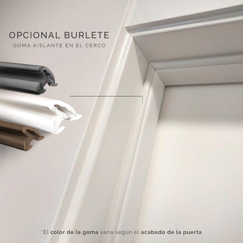 Puerta de Interior con Cristal Lacada...