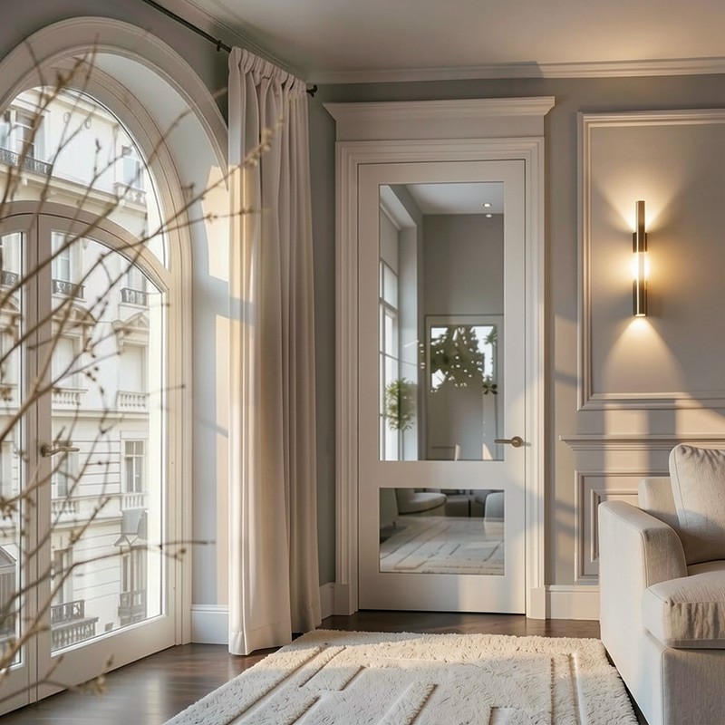 Puerta de Interior con Cristal Lacada...