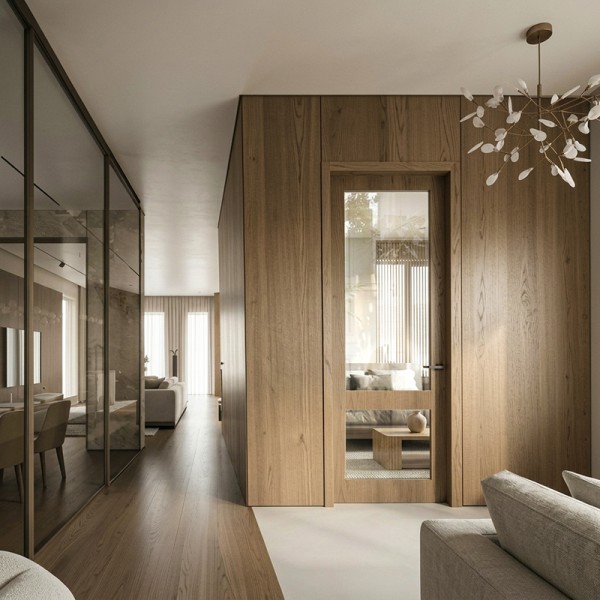 Puerta Interior de madera con Cristal Universal (1 ó 2 vidrios)